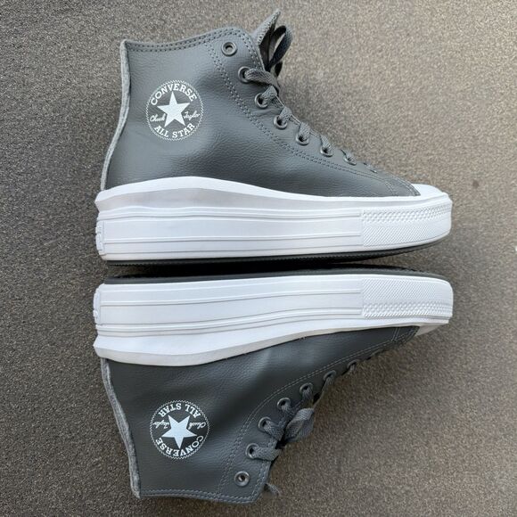 Women's Converse CTAS Move Iron Grey/White High Top Sneakers Size 10 A01344C - Picture 1 of 9